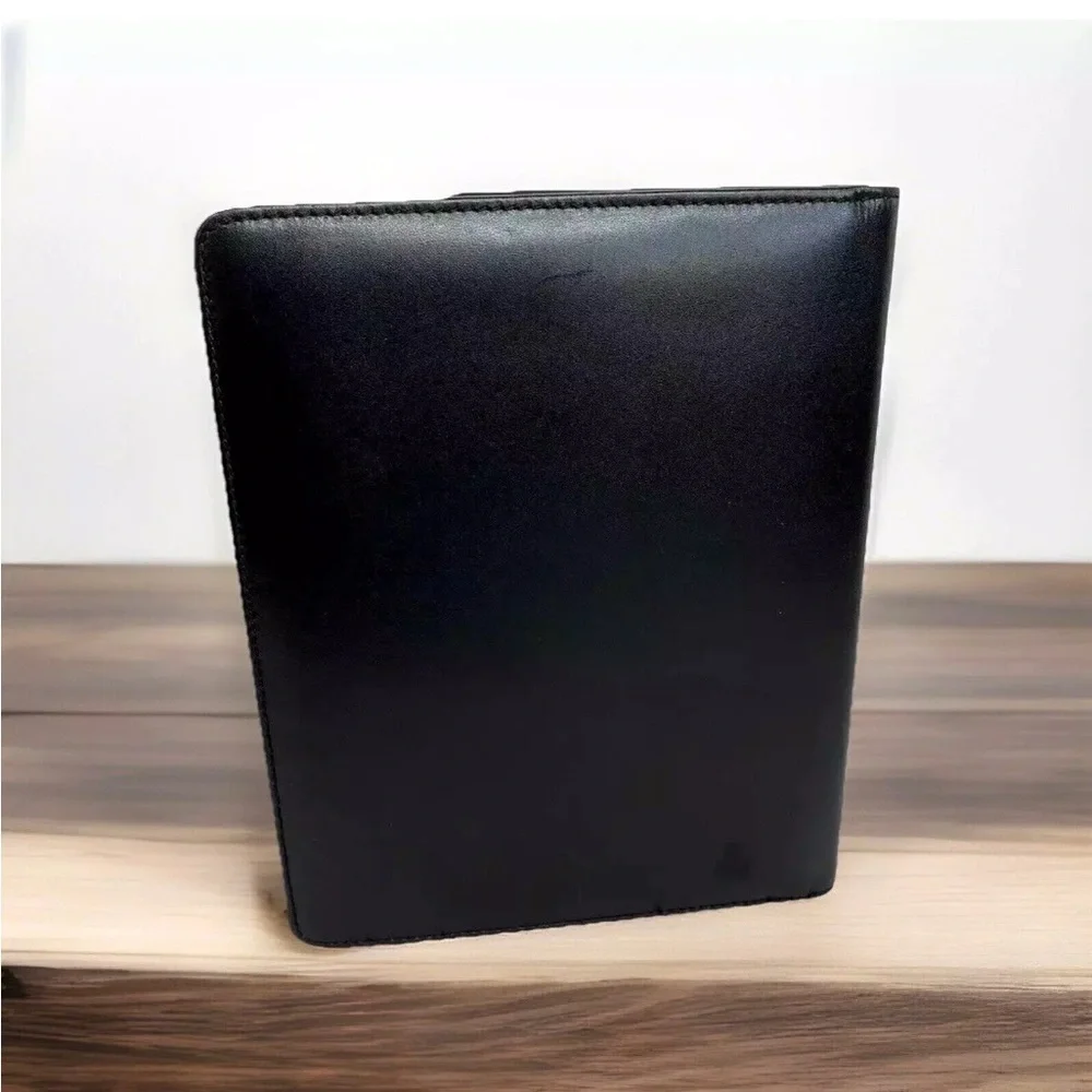Leather Wrigley Gum Luxurious Folding Photo Frame Black 5X7 Handcrafted RARE HTF